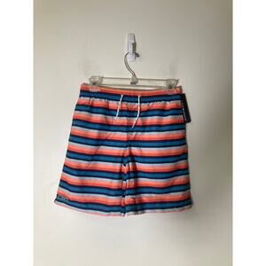 Boy's NWT Toobydoo Blue Stripe Swim Trunks Sz 13/14